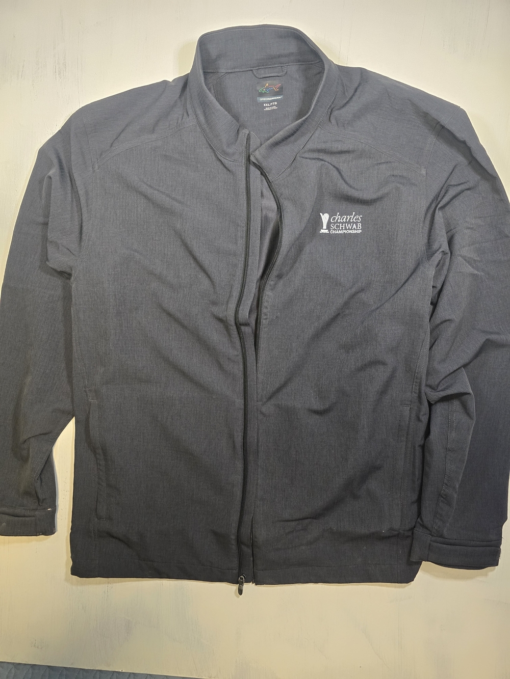 Greg Norman Collection Charcoal Lightweight Zip Jacket